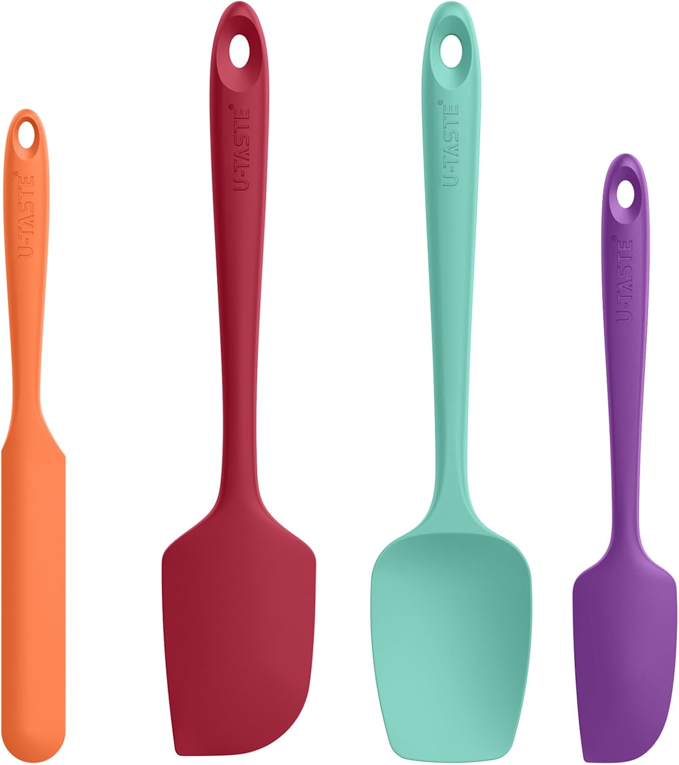 4 Piece Silicone Spatula Set, Heat Resistant to 600F