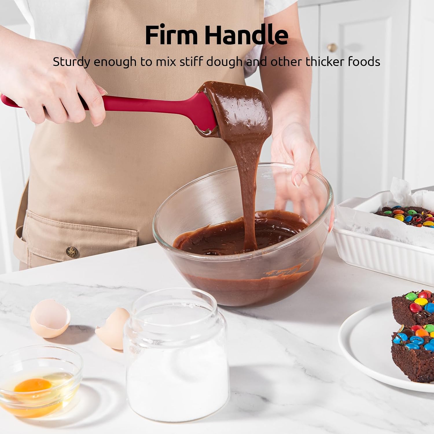 4 Piece Silicone Spatula Set, Heat Resistant to 600F