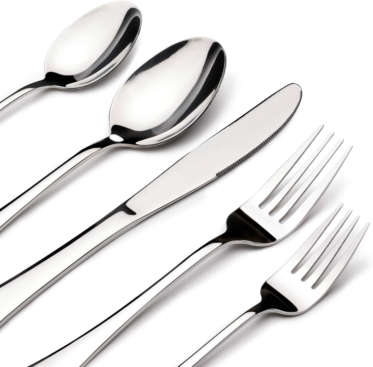 40 Piece Stainless Steel Flatware Set for 8, Heavy Duty
