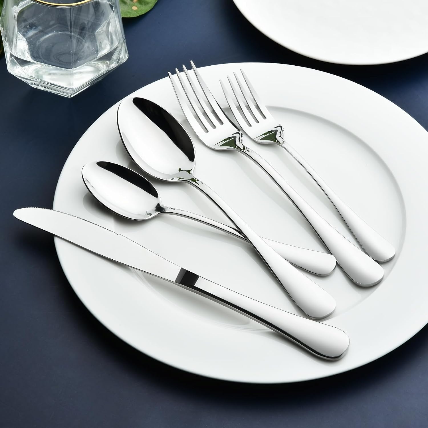 40 Piece Stainless Steel Flatware Set for 8, Heavy Duty