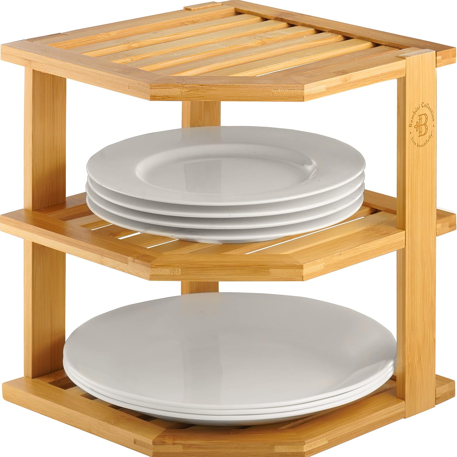 Bamboo 3-tier Corner Shelf