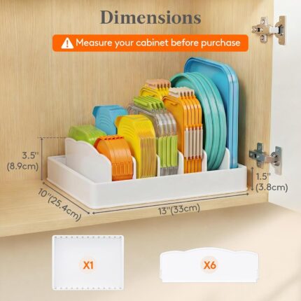 Cabinet Organiser for Container Lids