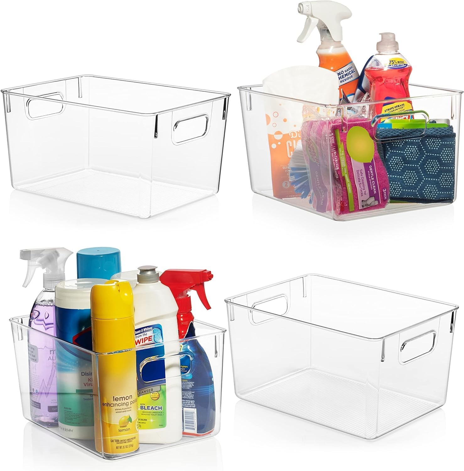 Clear Plastic Storage Bin
