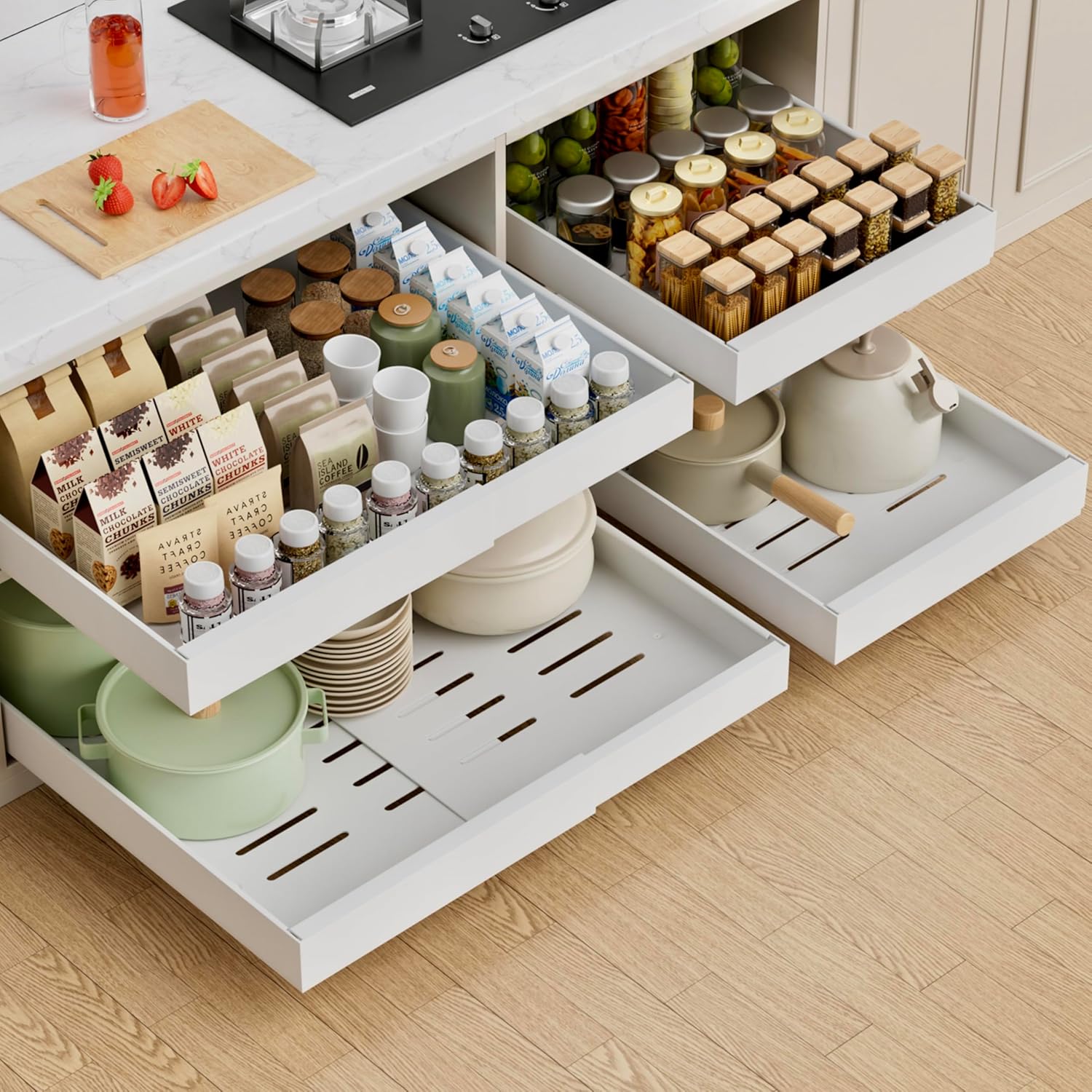 Expandable Pull-Out Cabinet Organiser