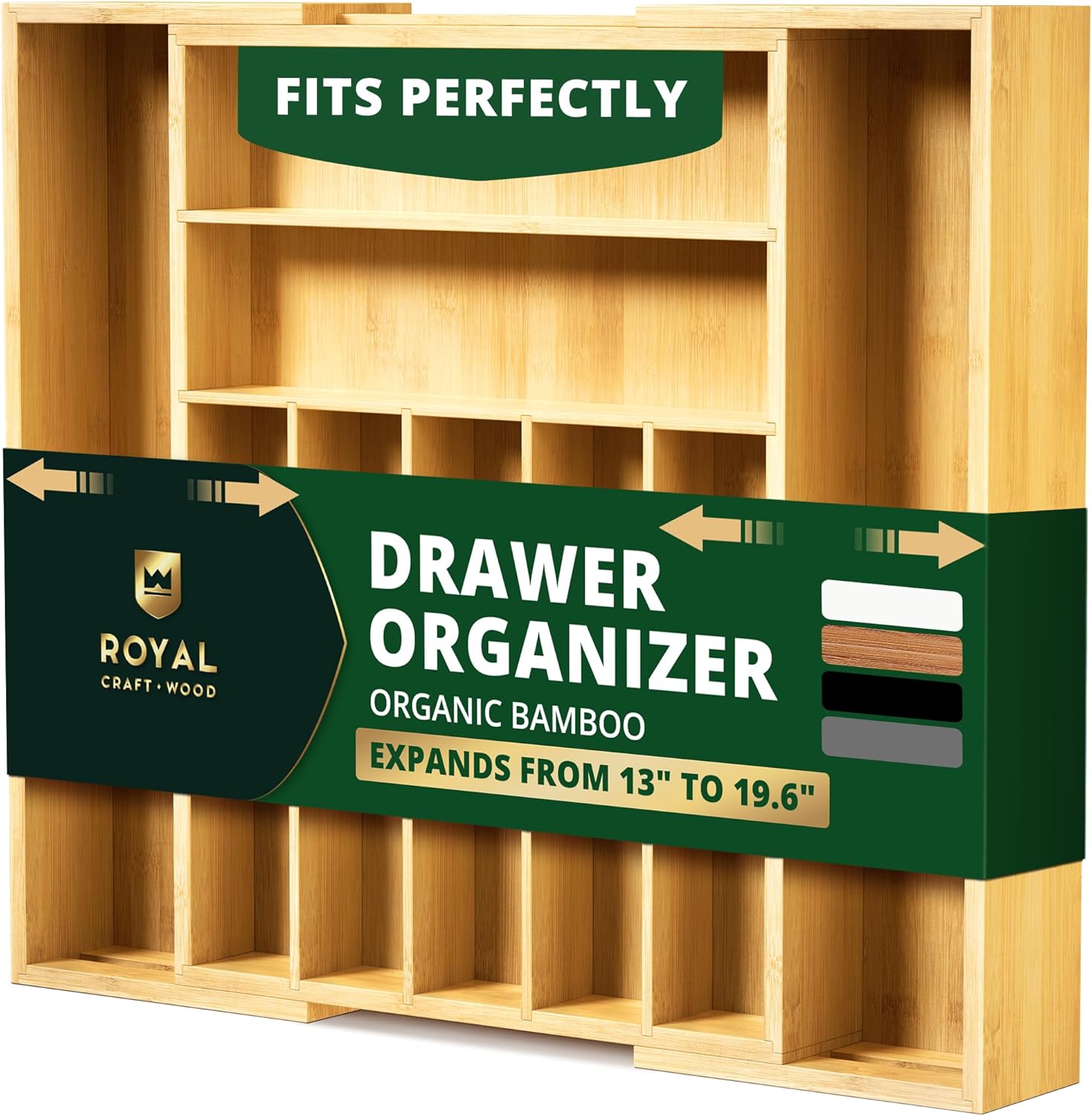 Royal Craft Wood Bamboo Drawer Organizer