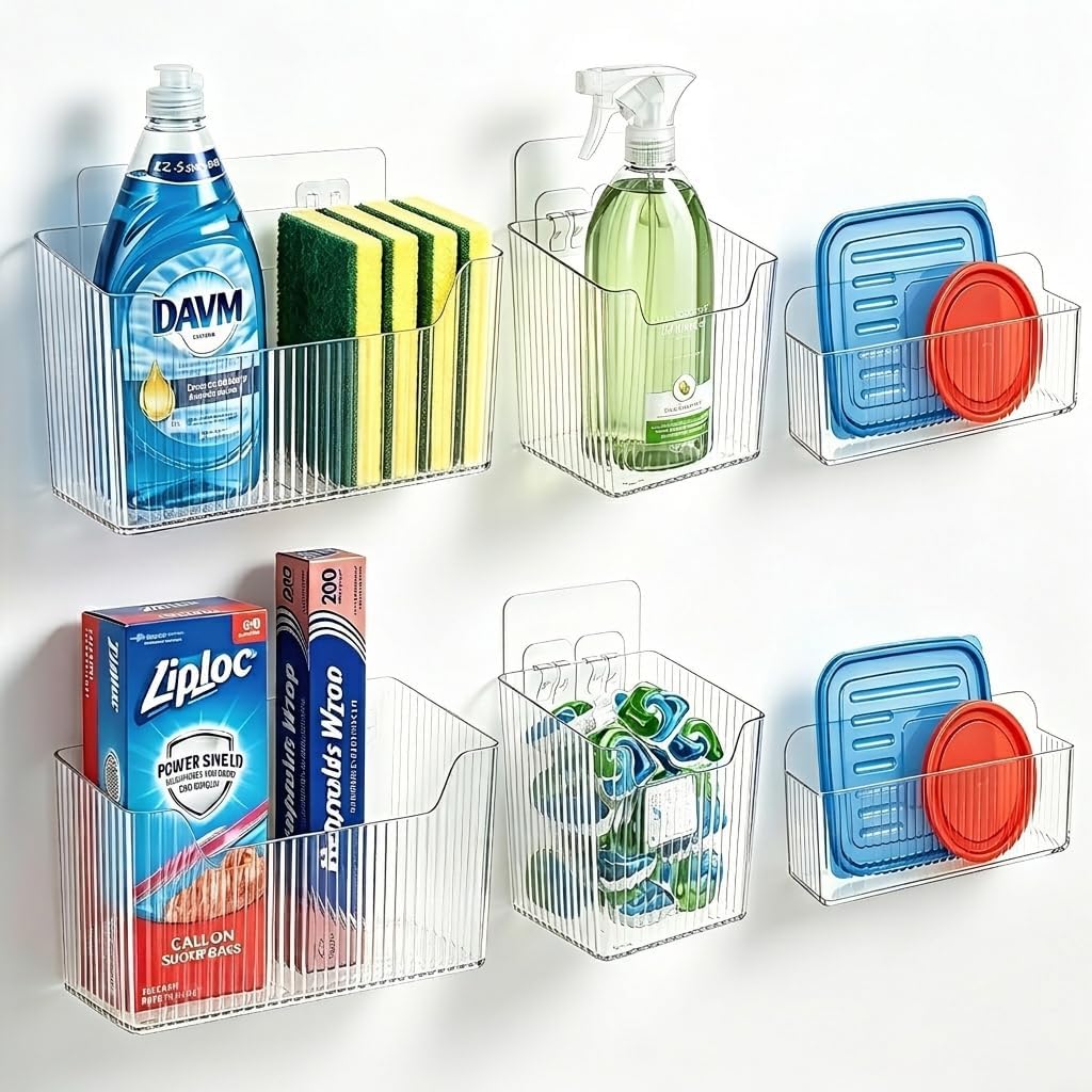 Clear Wall-mounted Storage Bins
